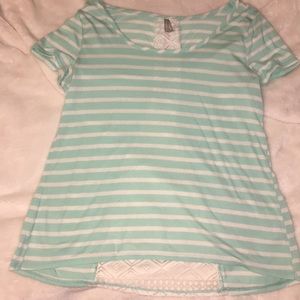 Striped dress tee
